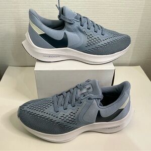 Nike Light Blue Running Sneakers with Black Swoosh